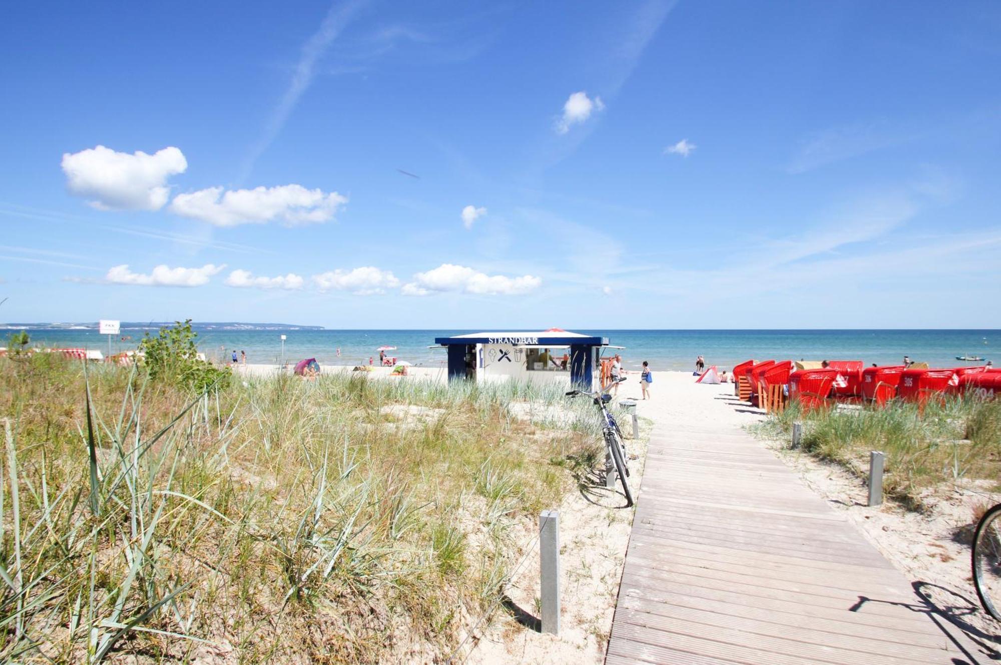 Aparthotel Ostsee Fewo 6 Balkon, Meerblick, Strand Binz Kültér fotó